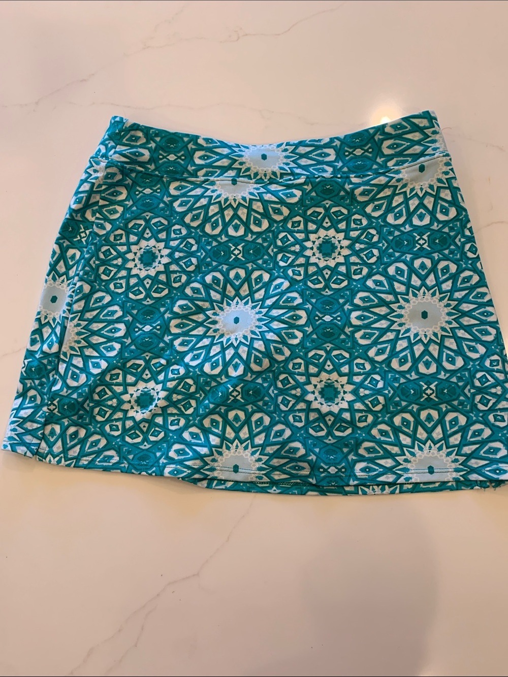 Tranquility by Colorado Clothing. Women's Teal Patterned Skort. Small